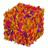 MC simulation of a thermotropic biaxial nematic